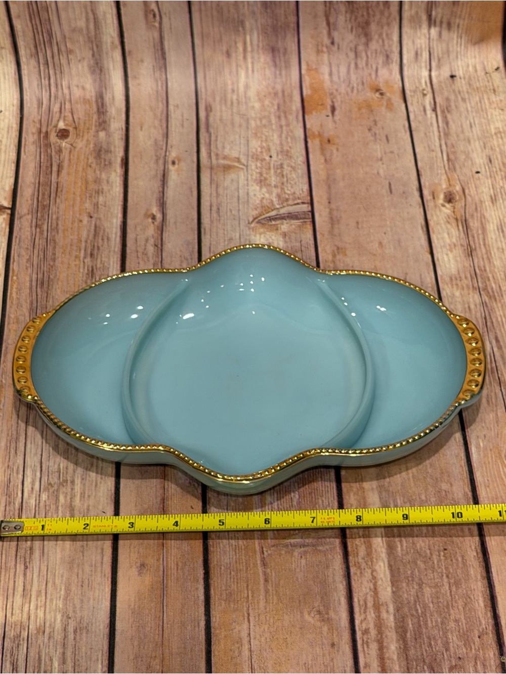 Anchor Hocking Fire-King Turquoise/Delphite Blue Milk Glass - Dish